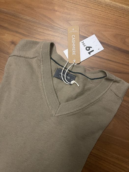 Camisola algodão Cashmere. Decote em V.