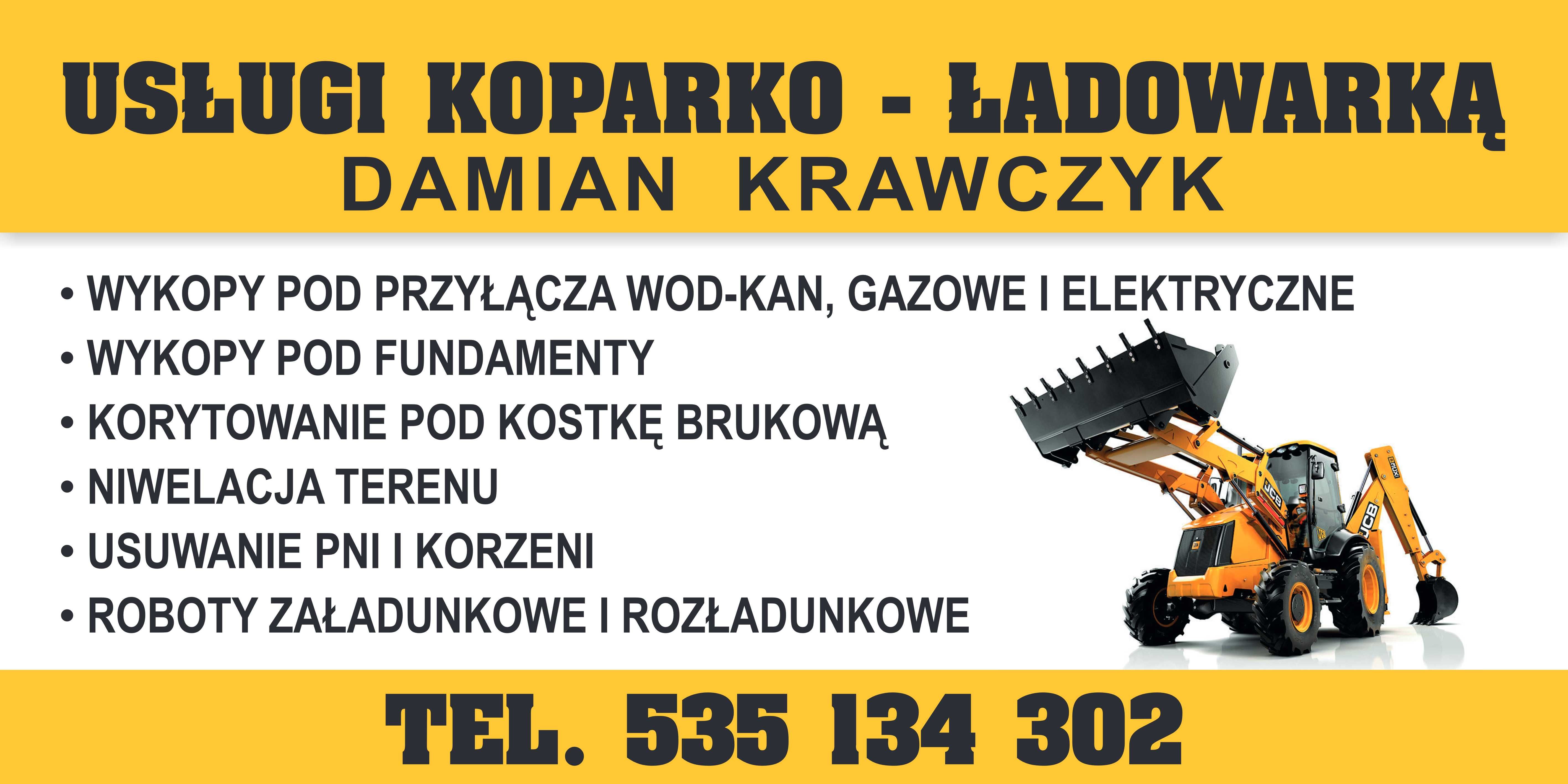 Usługi koparko-ładowarką