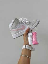 Nike air jordan retro 1 "HEATHER GREY / PINK" premium