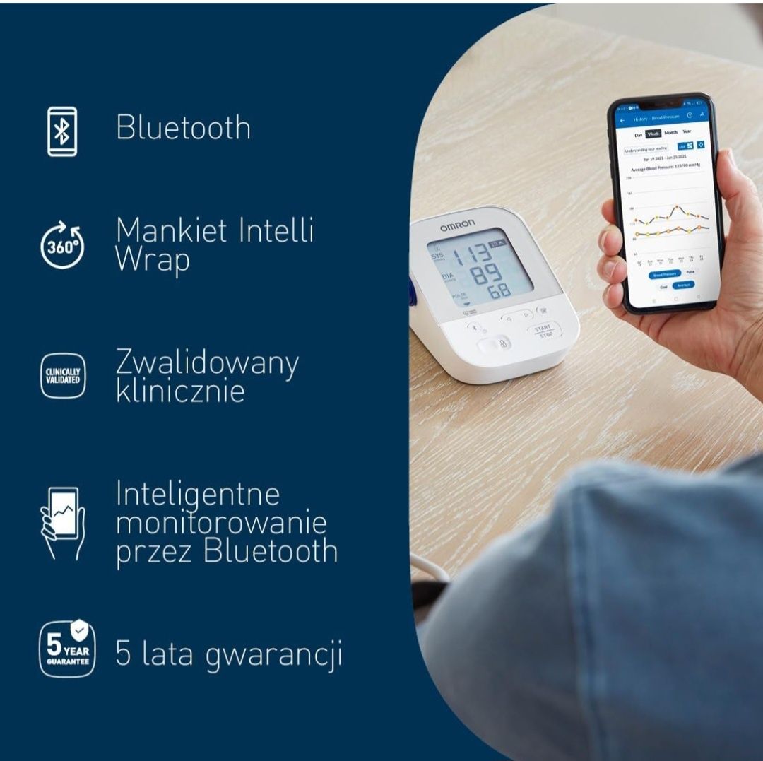 Ciśnieniomierz Omron X4 Smart naramienny Bluetooth pomiar ciśnienia ap