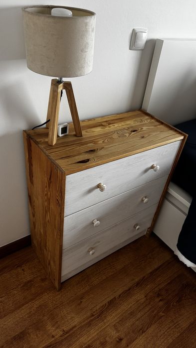 Comoda com 3 gavetas pinho 60 x 59 cm - 2 unidades