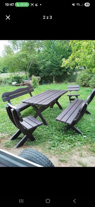 Ogrodowy komplet biesiadny