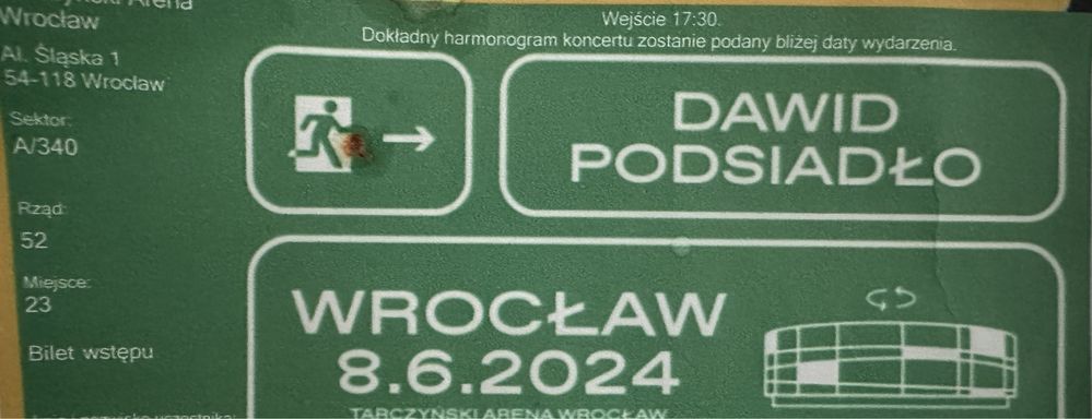 Bilet koncert Dawid Podsiadło Wrocław