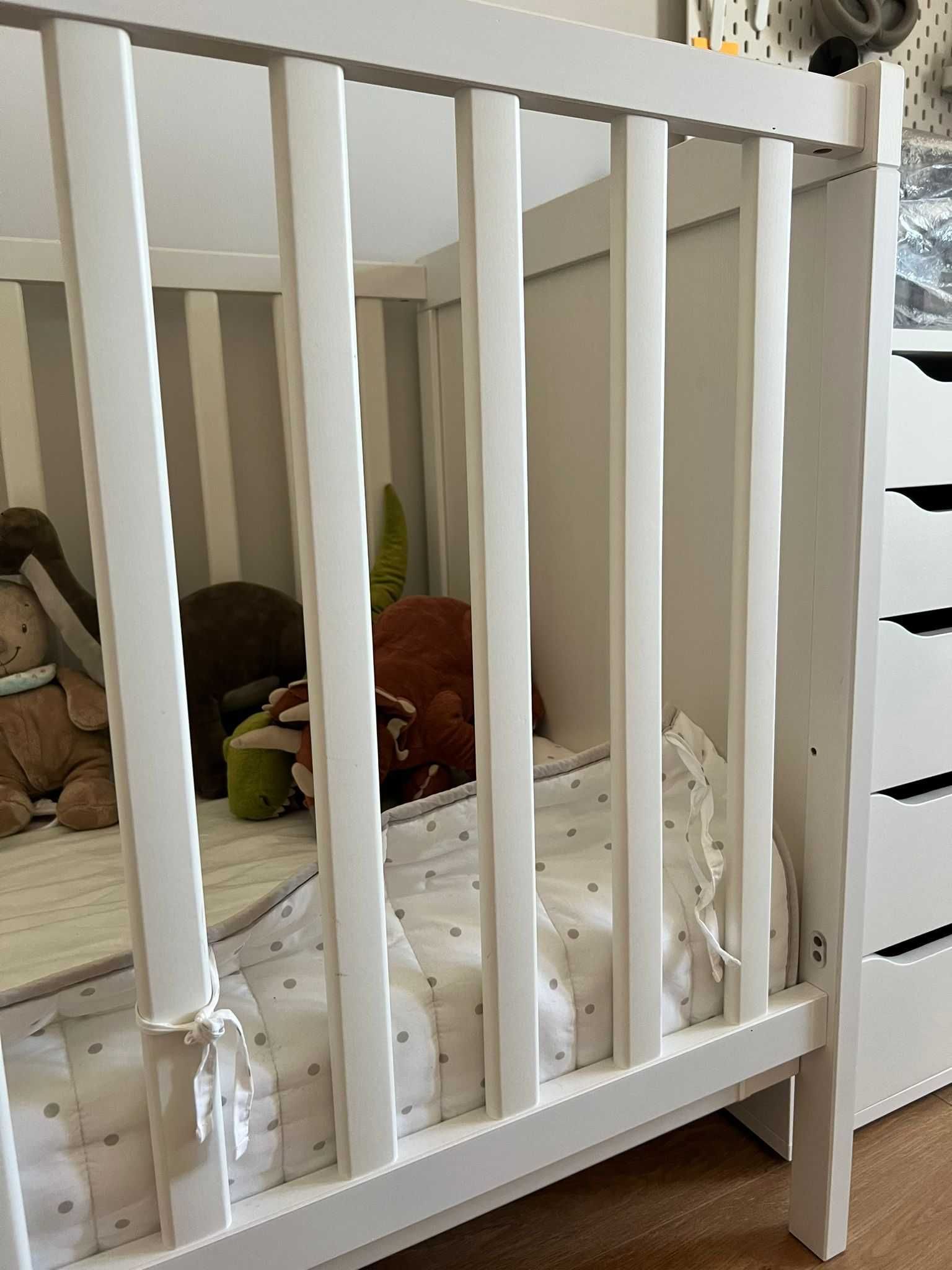 Berço 60x120 cm Ikea SUNDVIK + Colchão Fushia medical care bebé