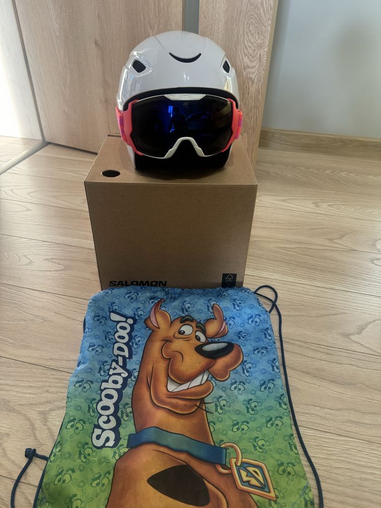 Kask google worek  nariarskie snowboardowe dziecięce Tecno Pro 4F