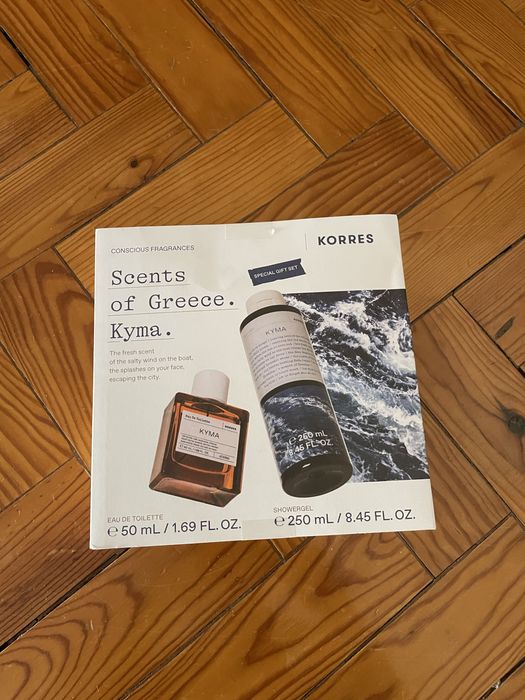 Coffret Perfume e gel de banho KYMA da Korres
