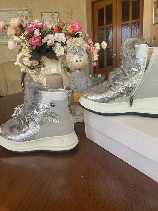 Зимові ботінки натуральні , шкіряні