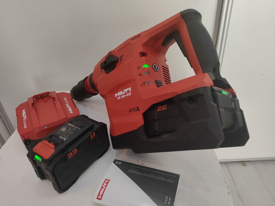 HILTI TE 60-22 ATC AVR Aku młotowiertarka SDS-Max NOWA 2xaku 23r