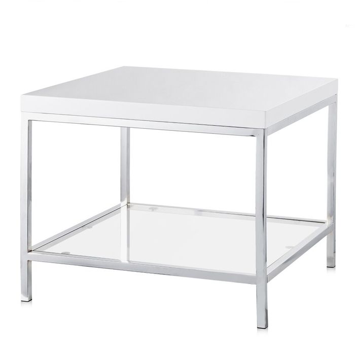 SILIGLO stolik home&you biały wysoki połysk/szkło NOWY w kartonie