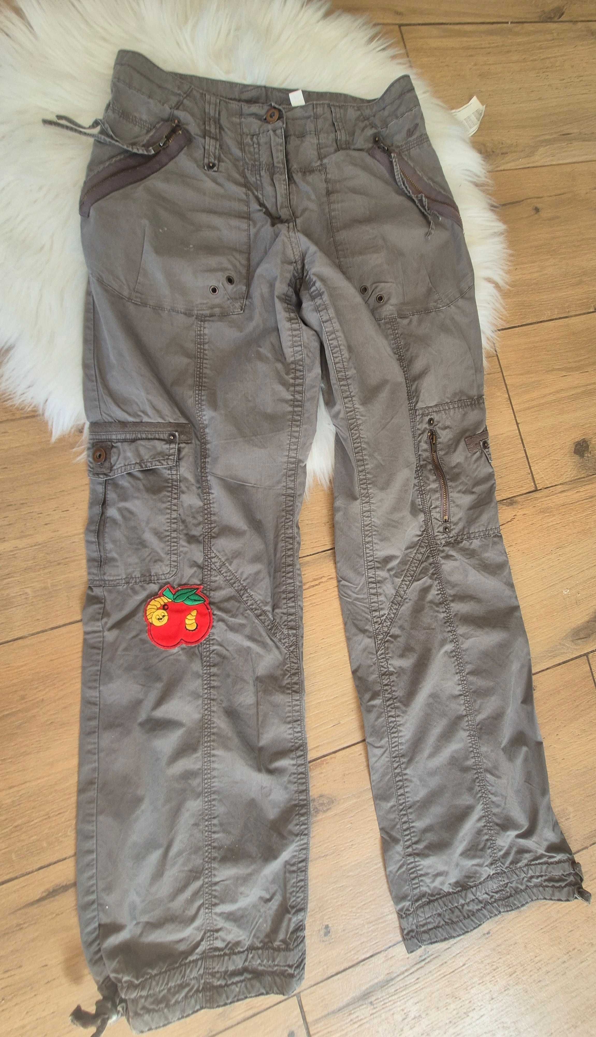 Spodnie khaki cotton bawełna swag y2k bojówki boyfriend Yessica 34/XS