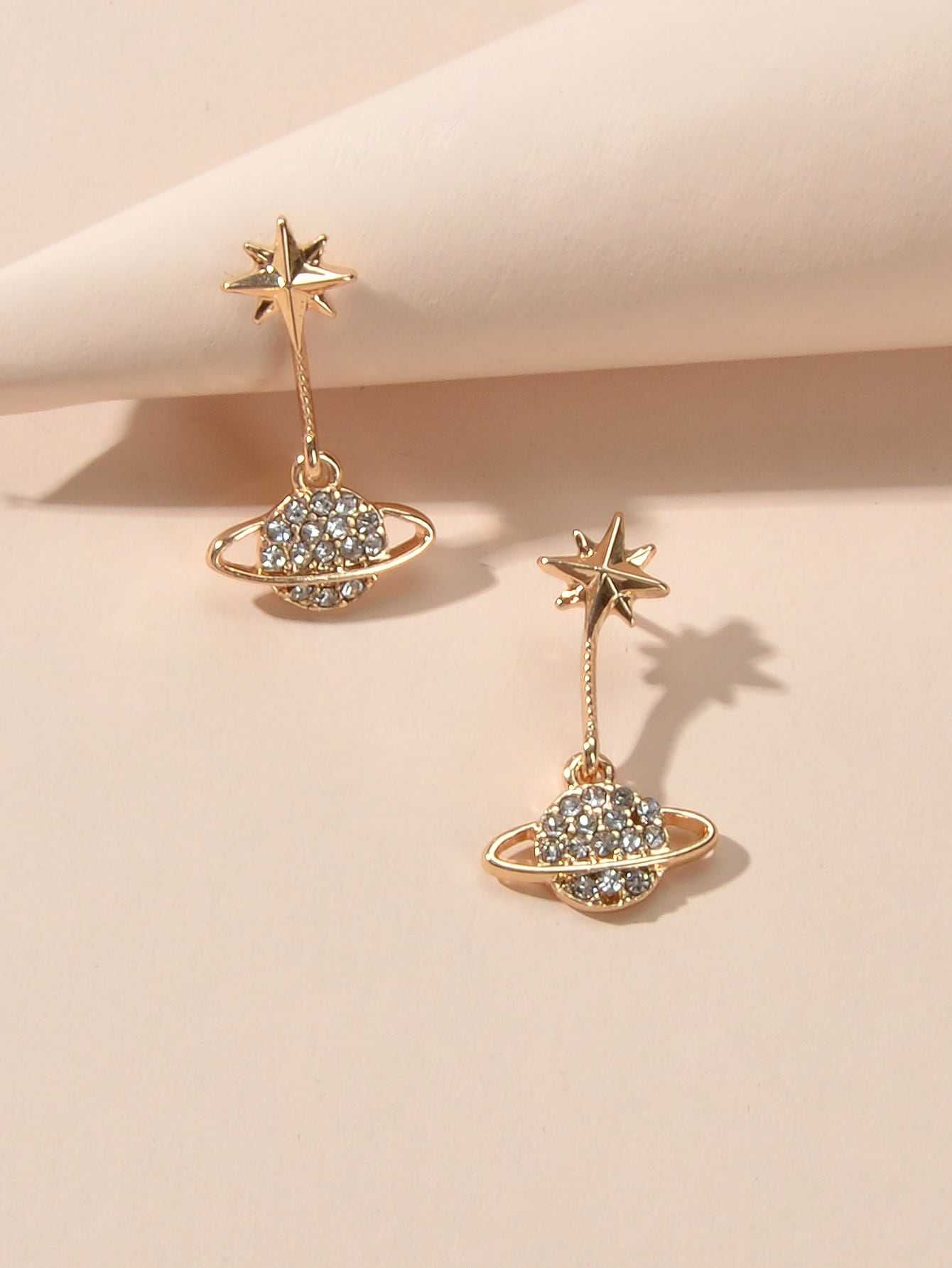 Kolczyki z Kryształkami Górskimi Złote Inspirowane Vivienne Westwood