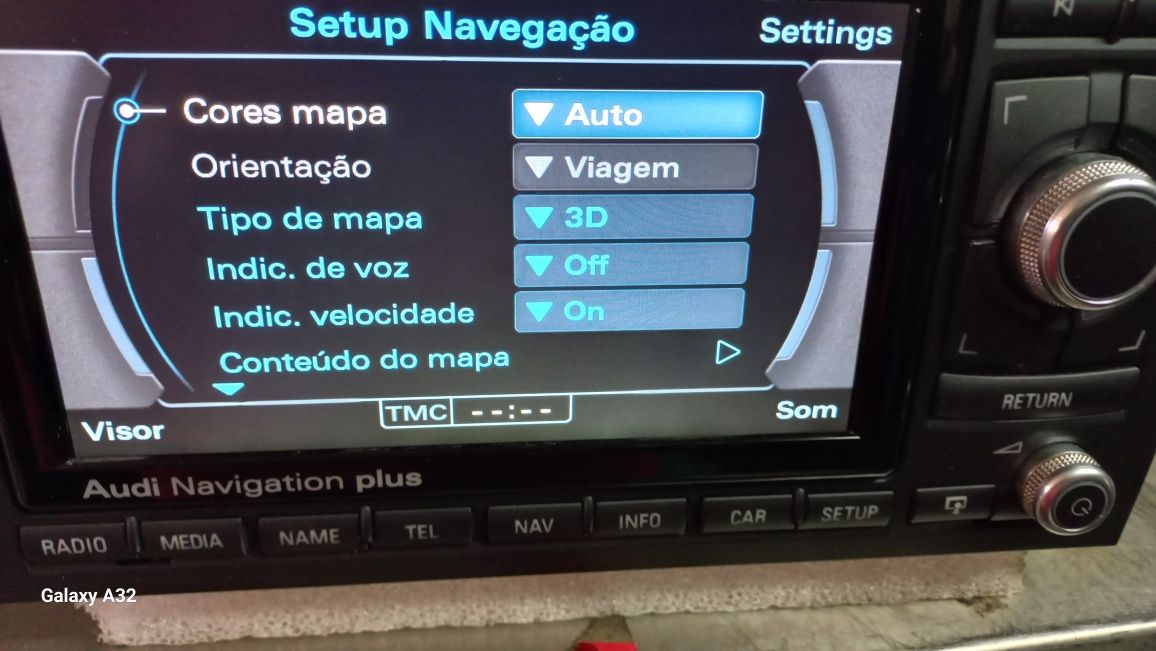 Rádio RNS-E  Audi a3 8p navegação  plus versão LED com bluetooth  LED