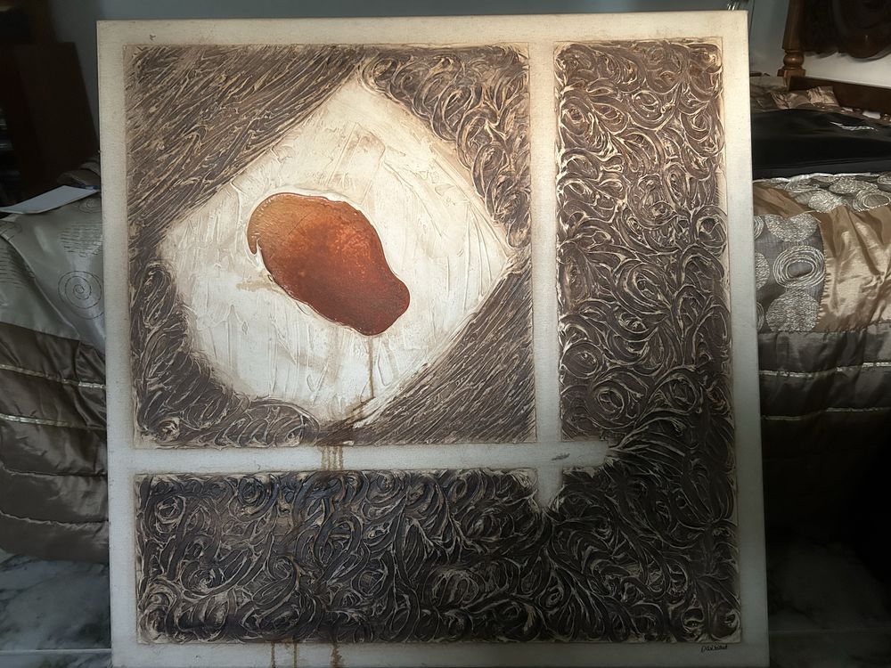 Quadro em massa e relevo