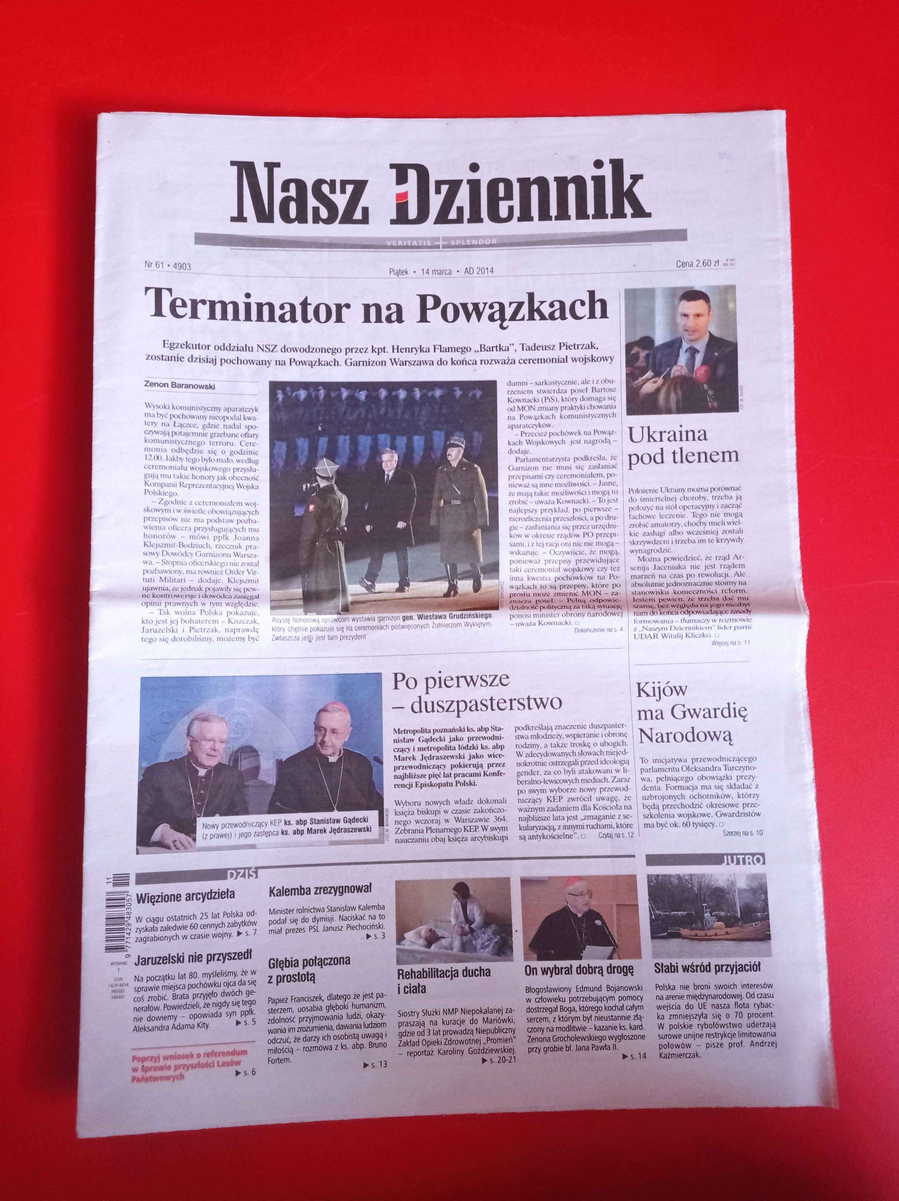 Nasz Dziennik, nr 61/2014, 14 marca 2014