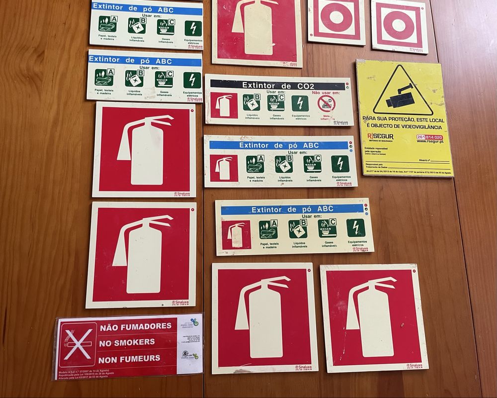 17 placas sinalização