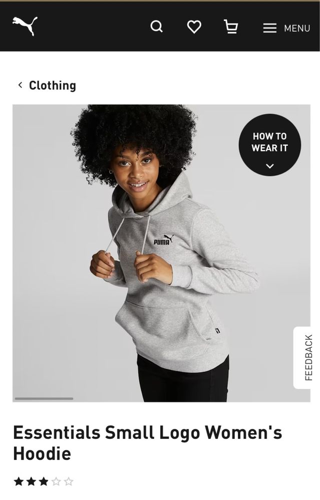 Толстовка Puma, мастерка, XS