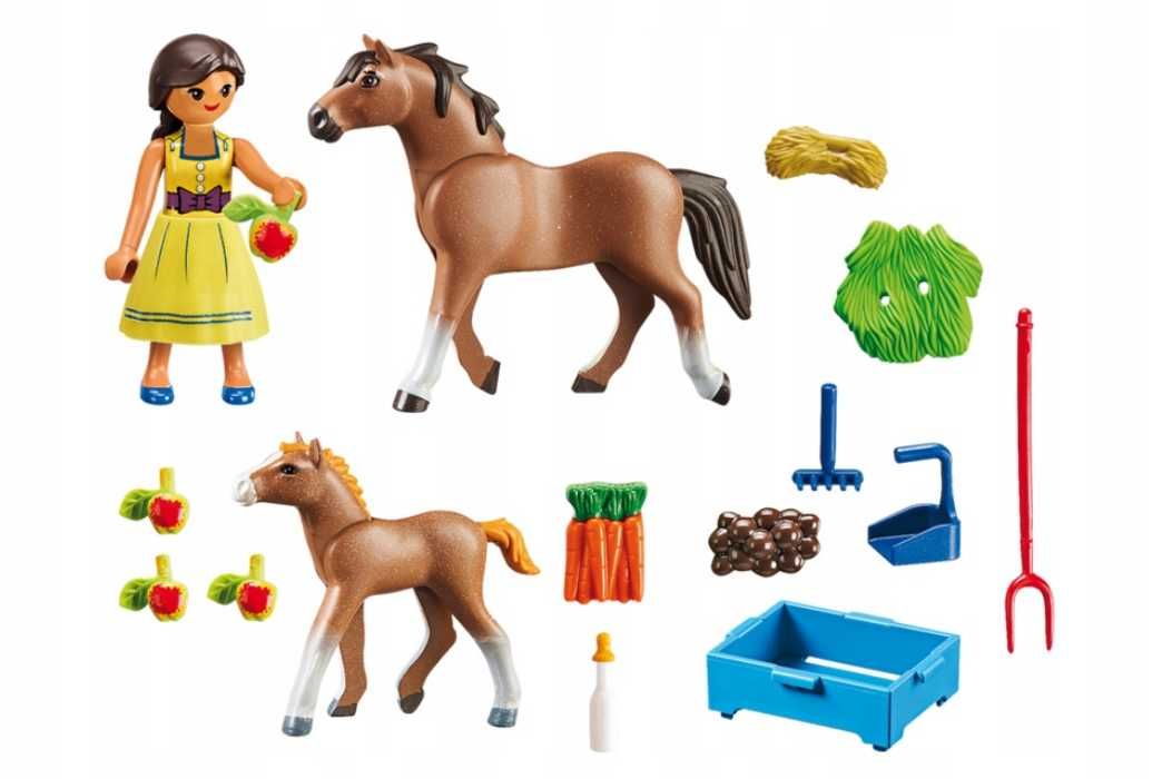 Playmobil Mustang z dzikiej doliny Pru z koniem i źrebakiem 70122