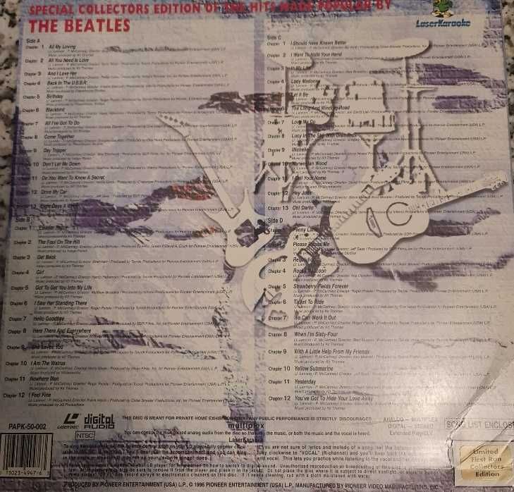 Laser Disc Formato NTSC - Melhores dos Beatles KARAOKE (2 Discos)