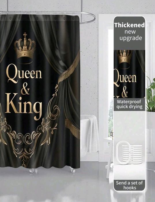 Cortina banheira/banho Queen & King