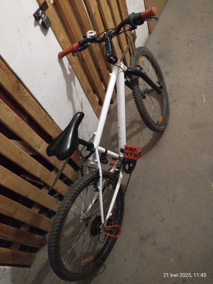 Rower biały btwin 24 całe