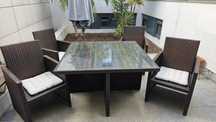 Conjunto Mesa de jardim/exterior 4 lugares