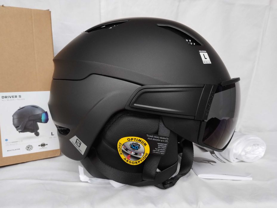 Kask narciarski Salomon Driver S All Black Silver L 59-62cm