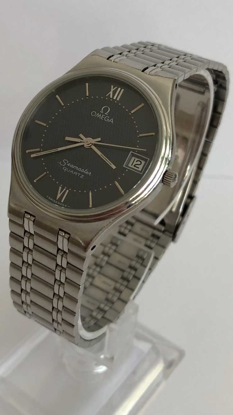 Omega Seamaster, piękna czarna tarcza, oryginalna bransoleta Omega !!!