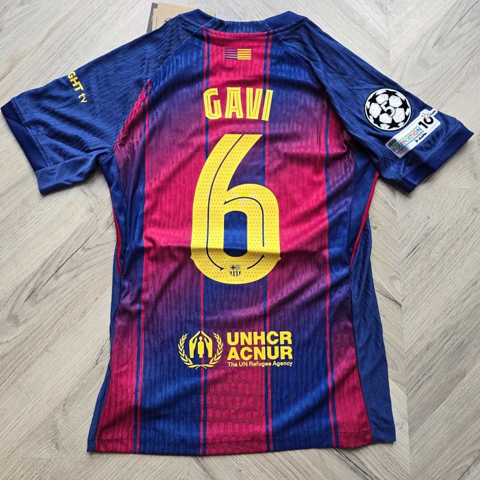 koszulka FC BARCELONA domowa 2025/2026 GAVI 6! meczówka S slim! LM!
