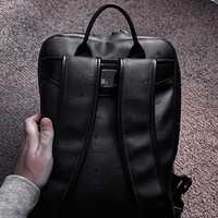 Брендовый Рюкзак мсм фирменый кожа black MCM