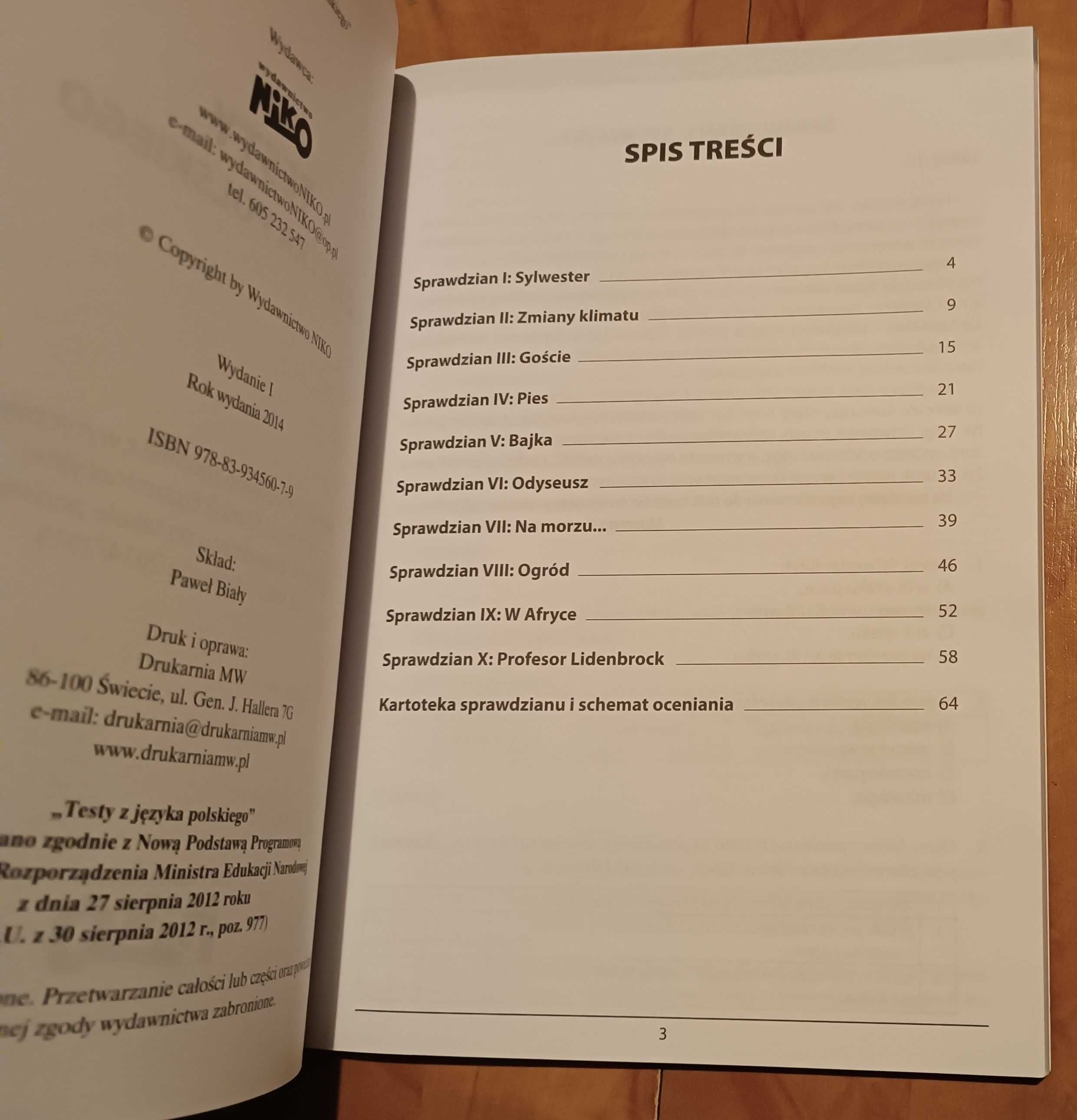 Testy z języka polskiego po szkole podstawowej  NOWA książka