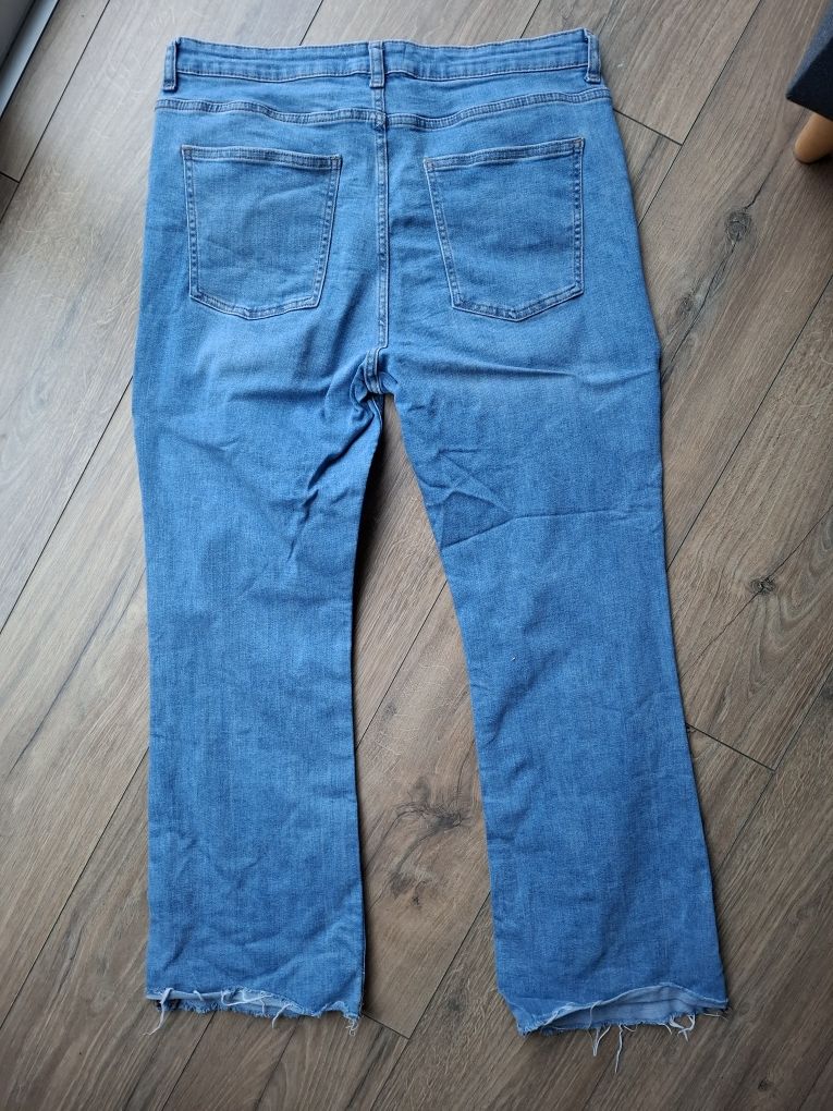 Primark jeansowe spodnie z szerokimi nogawkami wysoki stan r.42/44 xl