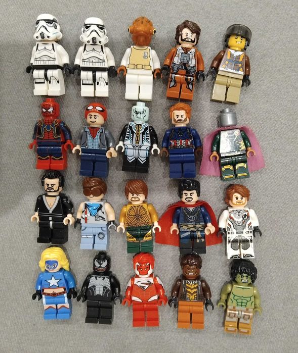 Лего совместимые минифигурки Star Wars, Marvel,Minecraft, Harry Potter