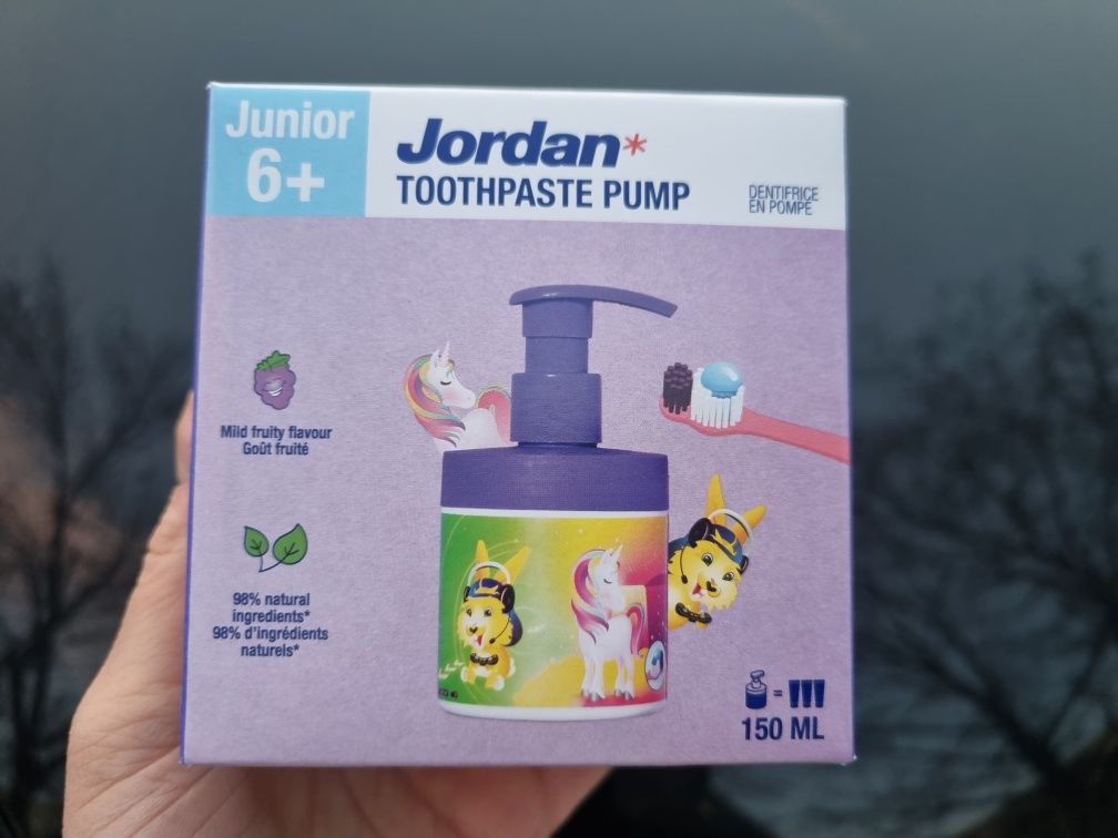 Jordan Junior pasta do zębów dla dzieci z pompką 6+