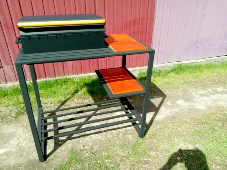 Мангал,гриль з шампурами та ришіткою