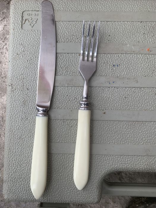 Вилки и ножи с костяной ручкой