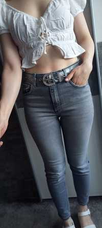 Szare jeansy Zara 36