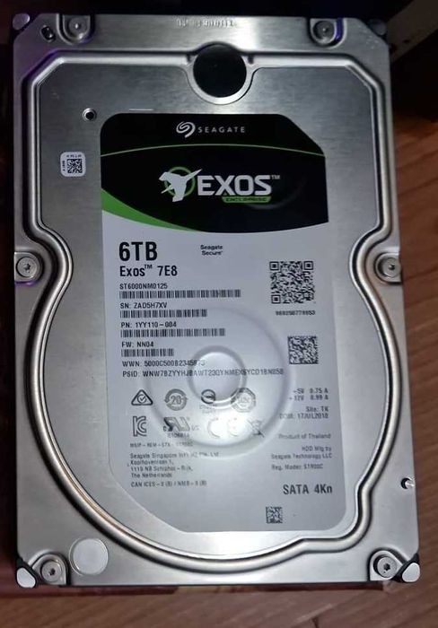 Disco 6TB Seagate Enterprise Exos - algum uso