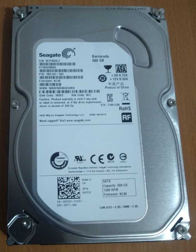 Жесткий диск 500Gb Seagate Barracuda ST500DM002 7200rpm SATAIII 3.5''