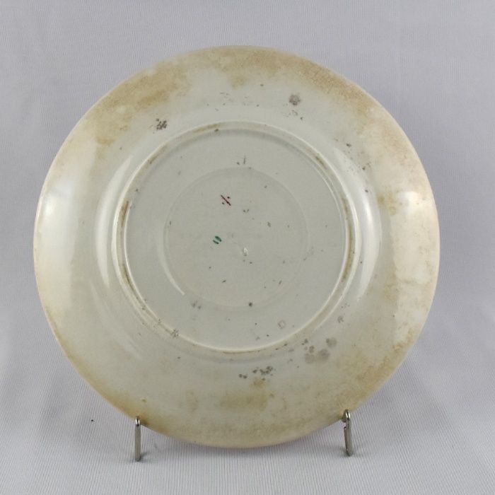 Raro Prato Faiança Sacavém, (1894 a 1909), paisagem, lago e nenúfares