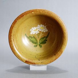 ceramika autorska ręcznie wykonan misa patera kwiaty