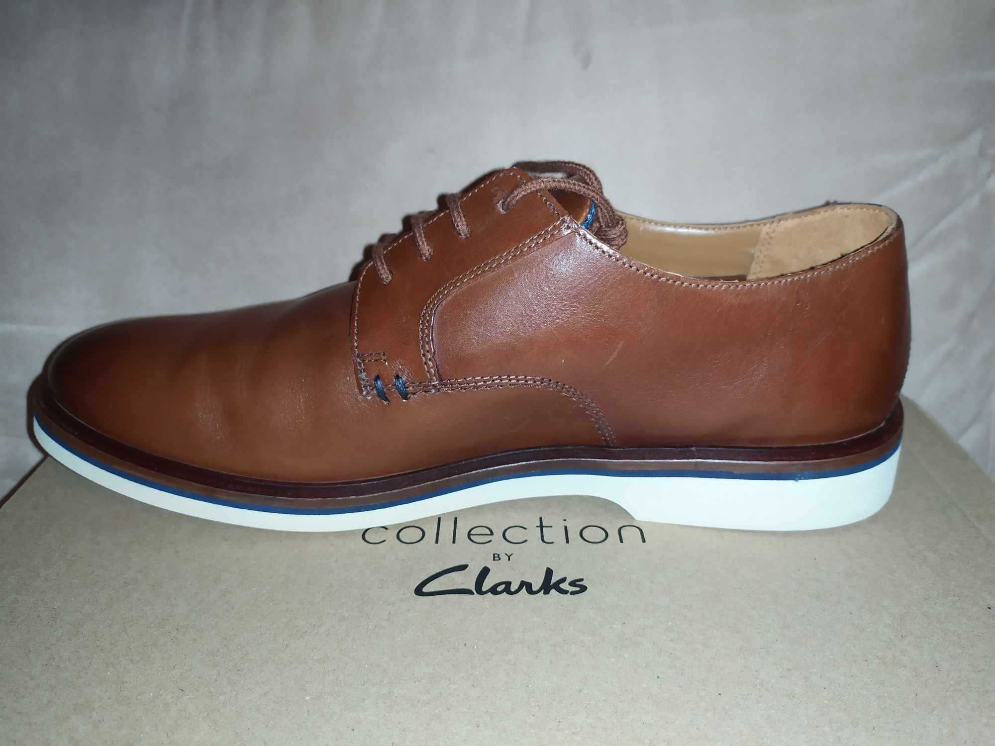 Półbuty Clarks Malwood Plain brązowe