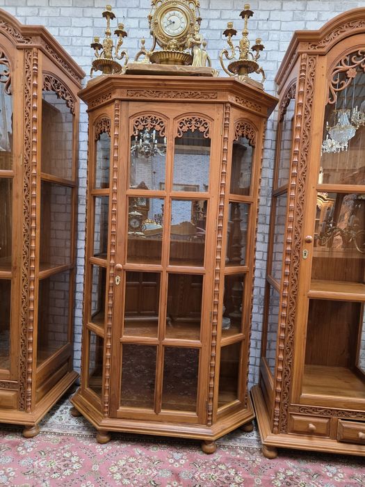 Witryna trapez 100 cm orient akacjowa Indie Tajlandia #1789 S. Węgrów