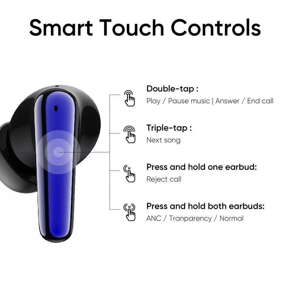 ⇒ DIZO Buds Z Pro (blue) - наушники tws на BT5.2, ANC, 7/25ч. 88ms!