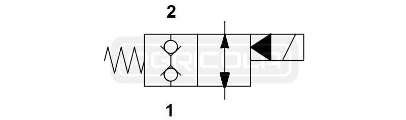 Zawór elektr. B2S NZ 2/2 3/8" 12V 40L/min 350bar