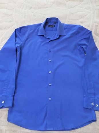 Рубашка синяя 140-146
