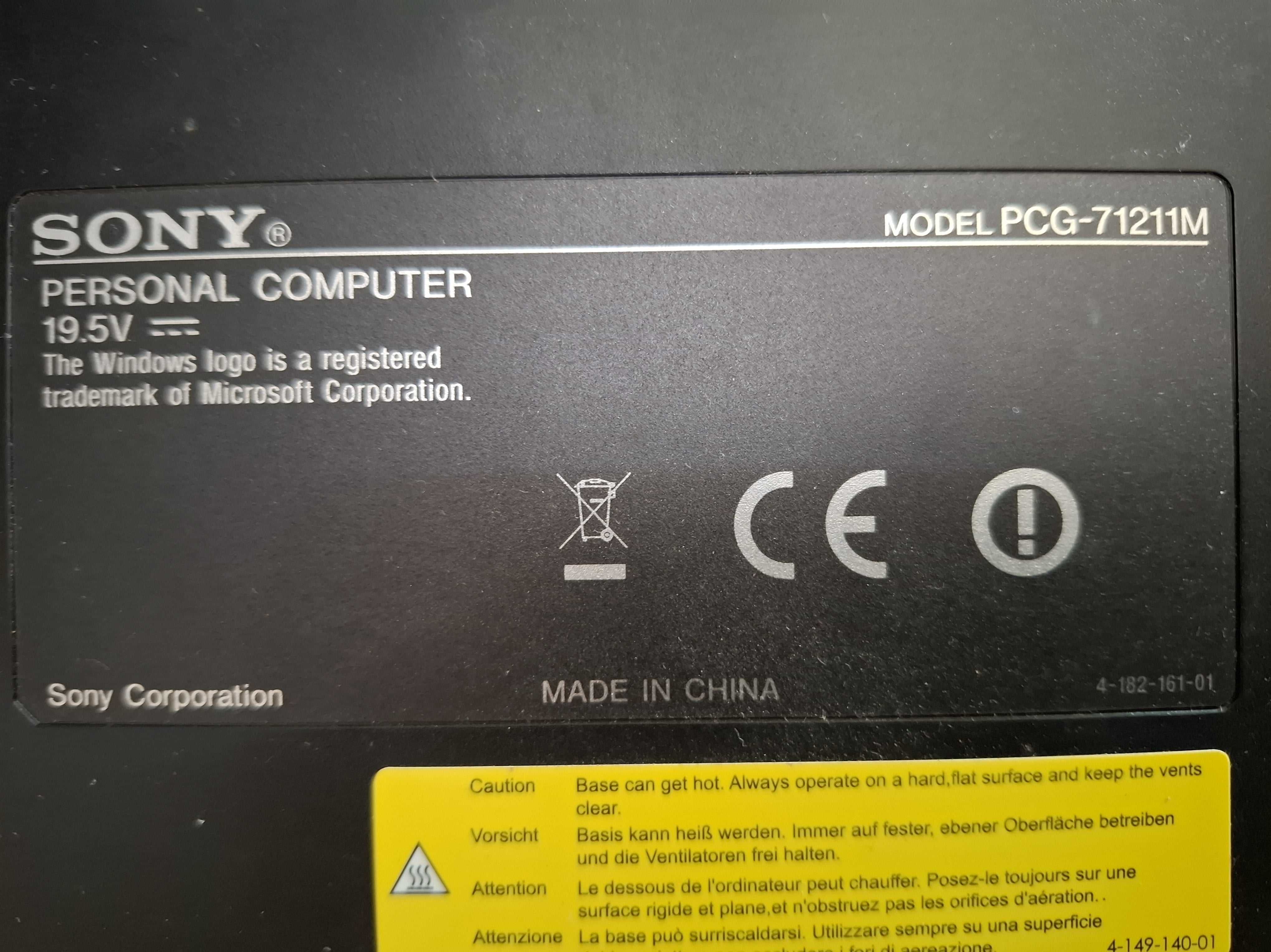 Portátil Sony Vaio PCG-71211M - Para Peças
