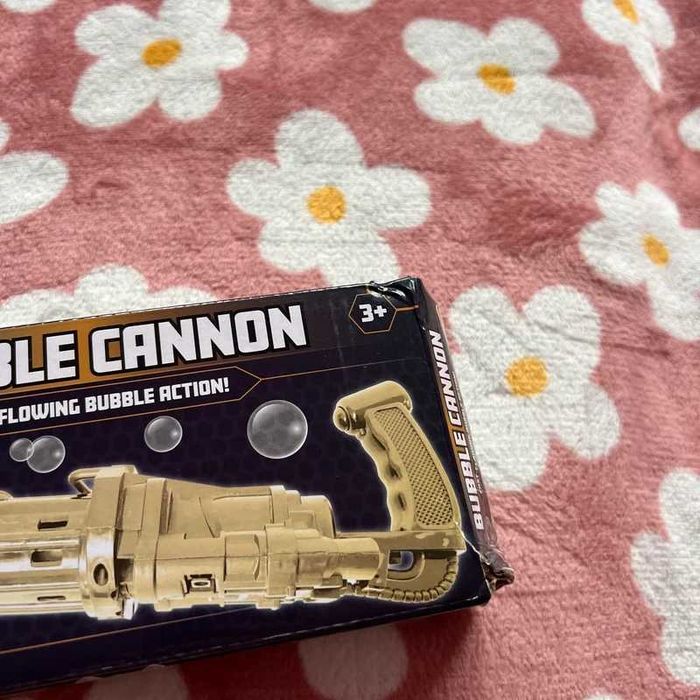 bubble cannon mały pistolet do baniek bańki mydlane kolor złoty