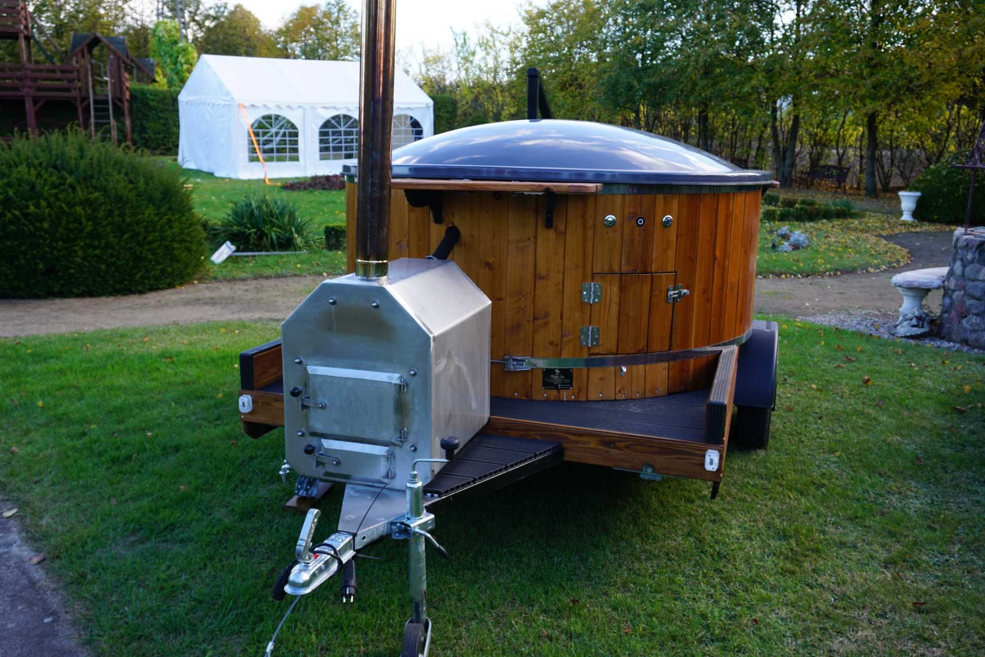 Mobilna balia z jacuzzi wynajem i mobilna sauna