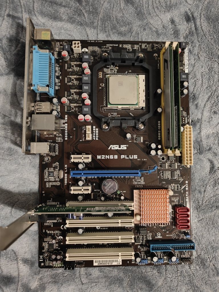 Asus m2n68 AM2+(cpu +озу)