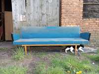 Sofa kanapa rozkładana vintage design PRL lata 1960